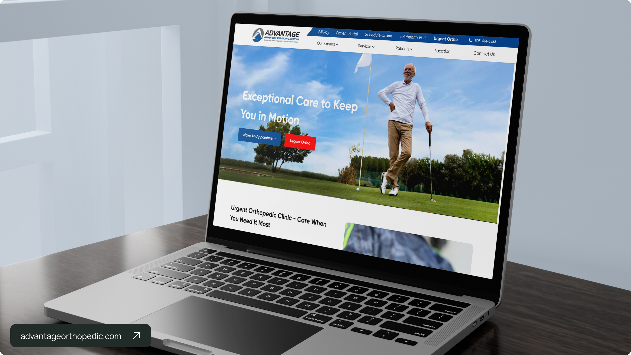 Advantage Orthopedic website