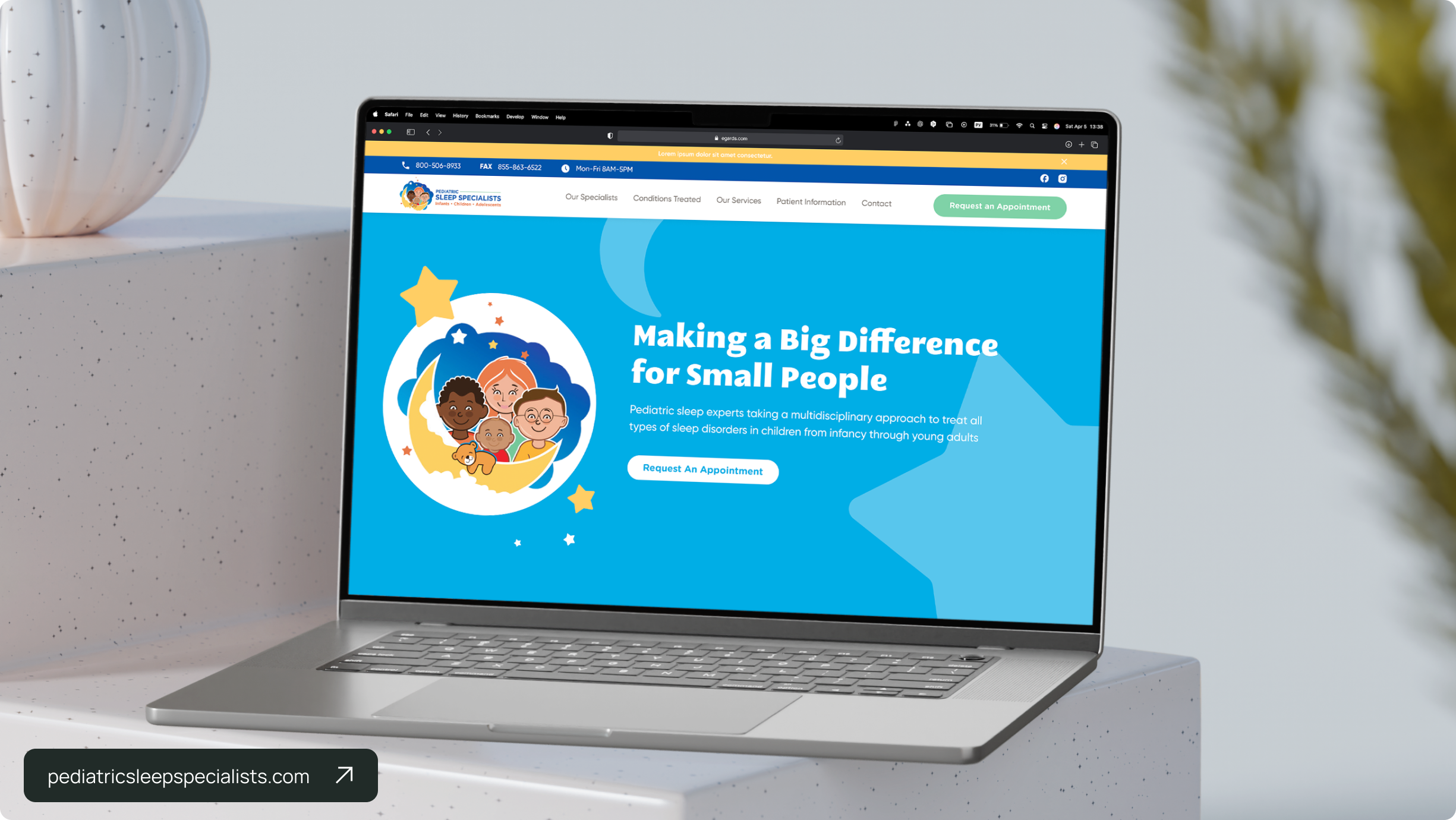 Pediatric Sleep Specialists website